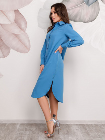 Платье миди ISSA Plus модель 12492_blue Фото