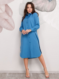 Платье миди ISSA Plus модель 12492_blue Фото