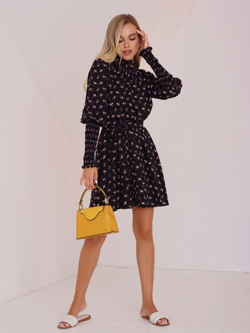 Платье мини ISSA Plus модель SA-119_black Фото