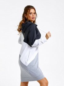 Сукня міні ISSA Plus модель SA-27_blackwhite Сукня міні ISSA Plus модель SA-27_blackwhite Фото