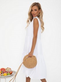 Платье миди ISSA Plus модель SA-274_white Фото