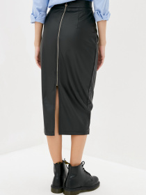 Юбка миди ISSA Plus модель 12125_black Фото