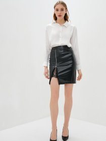 Юбка мини ISSA Plus модель SA-52_black Фото