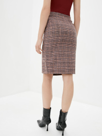 Спідниця міді ISSA Plus модель SA-73_pink Спідниця міді ISSA Plus модель SA-73_pink Фото