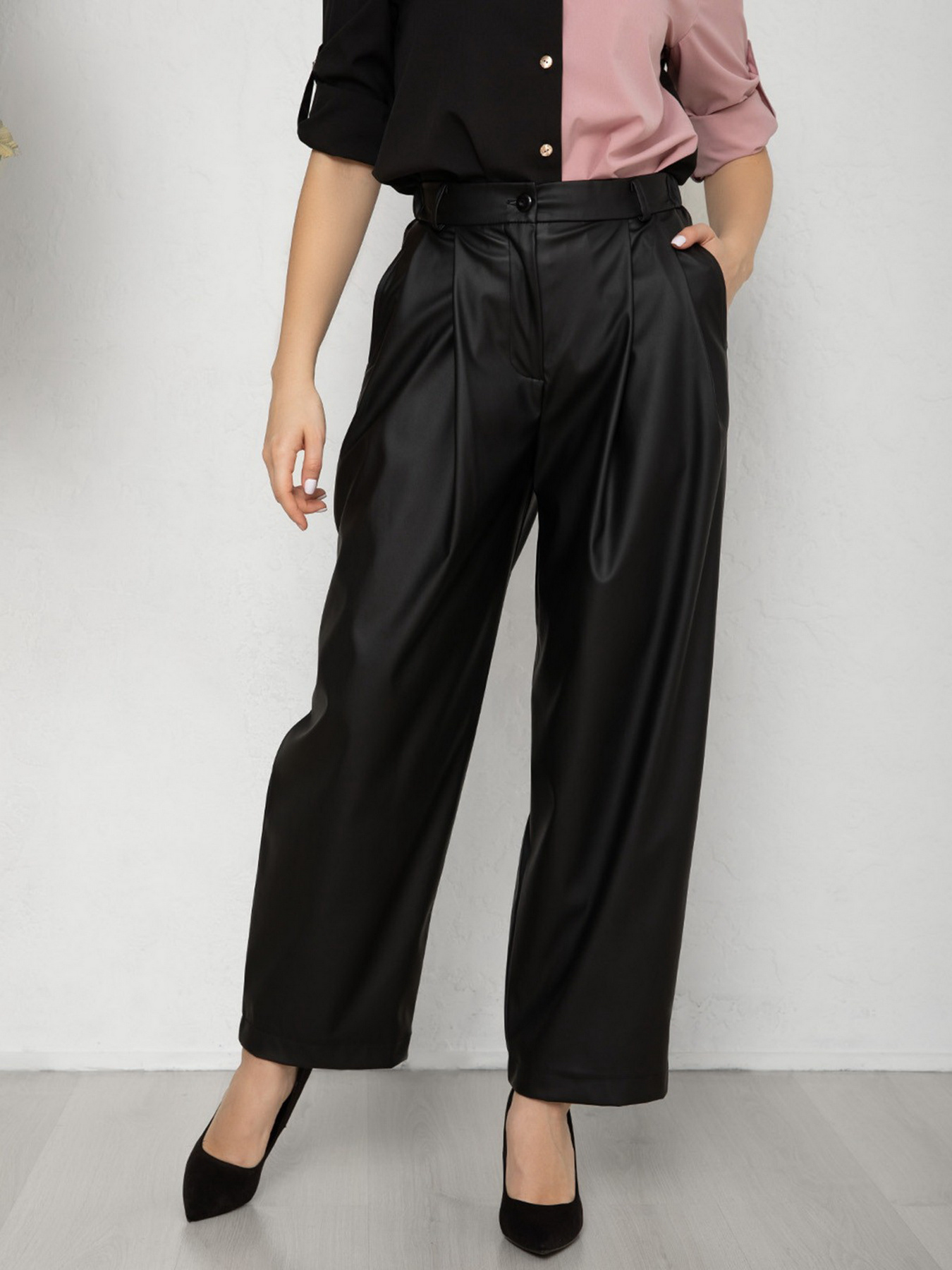 Брюки палаццо ISSA Plus модель 12592_black Фото