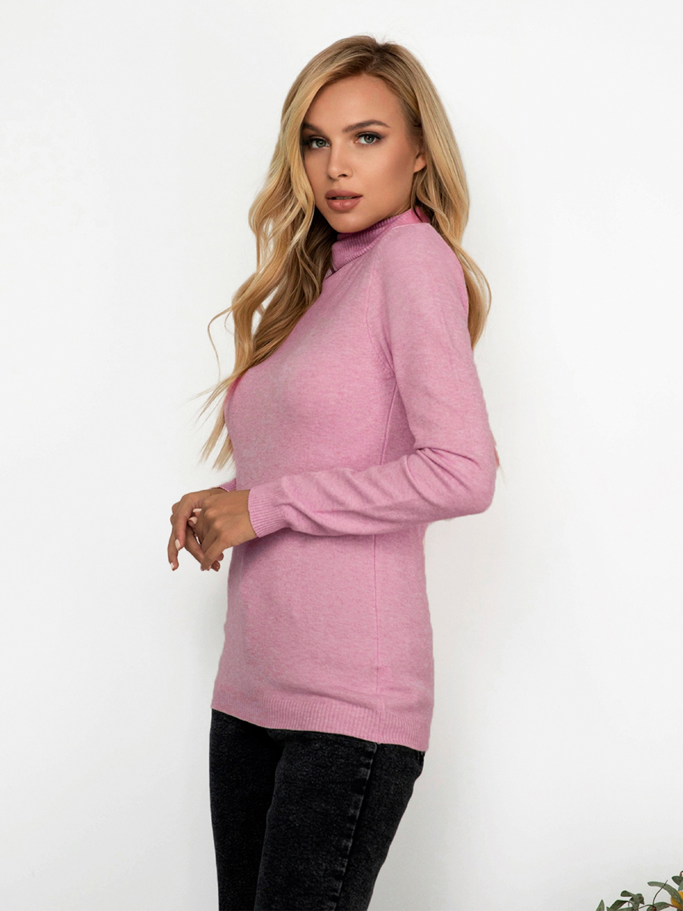 Водолазка ISSA Plus модель WN19-99_светло-розовый Фото