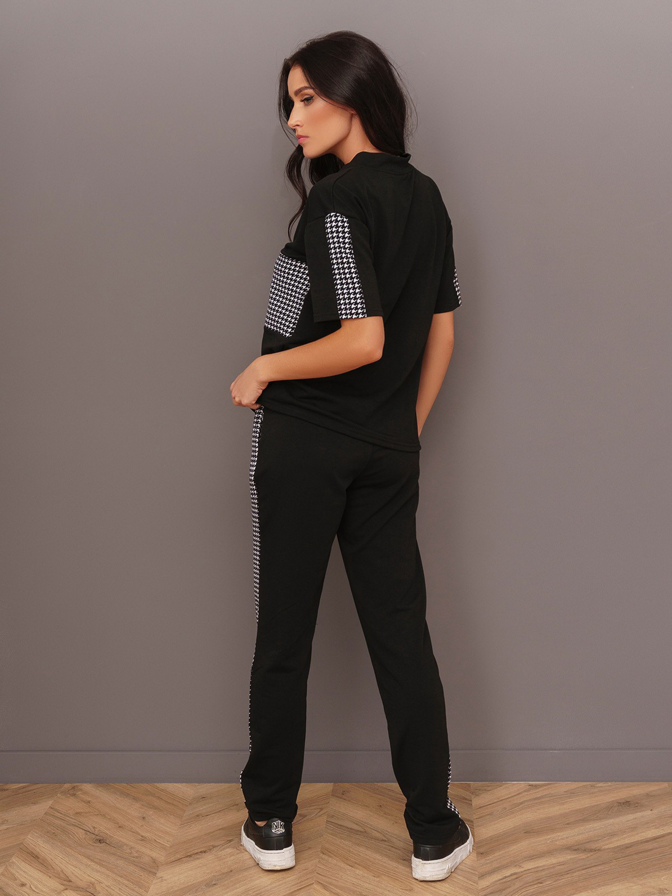 Повседневный костюм ISSA Plus модель 13445_black Фото