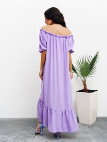 Платье макси ISSA Plus модель SA-236_lilac. Фото