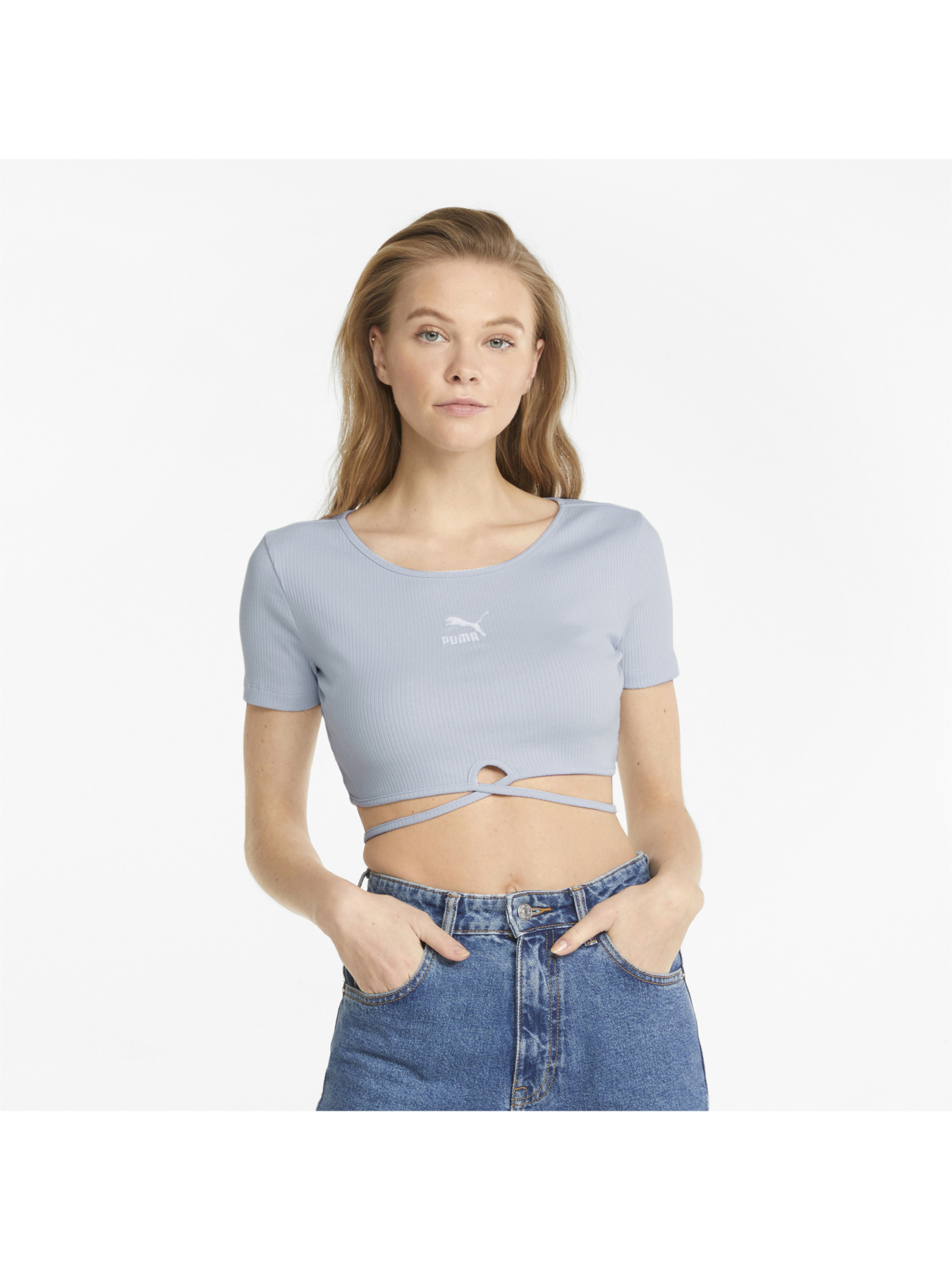 Футболка PUMA Classics Ribbed Tee модель 533450 Фото