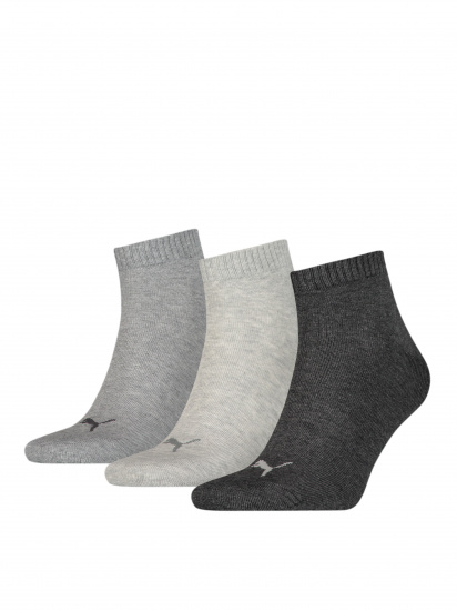 Набор носков PUMA Unisex Quarter Plain 3p модель 906978 - фото