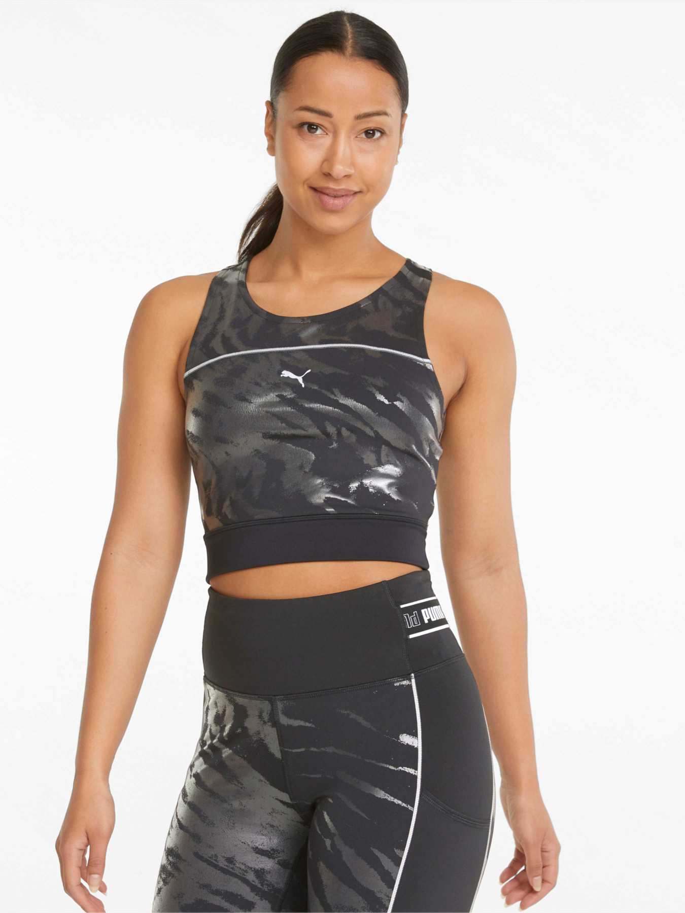 Спортивний топ PUMA Run High Shine Crop Tank W модель 521066 Фото