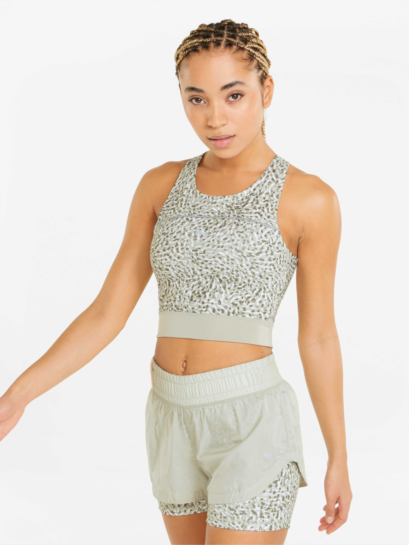 Спортивний топ PUMA Run High Shine Crop Tank W модель 521066 Фото