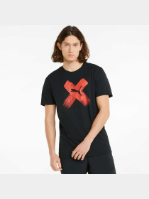 Спортивная футболка PUMA Graphic Recycled Cat Tee модель 521644 Спортивная футболка PUMA Graphic Recycled Cat Tee модель 521644 Фото