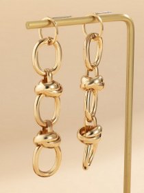 Серьги-подвески ISSA Plus модель AK-27_gold Фото