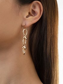 Серьги-подвески ISSA Plus модель AK-27_gold Фото