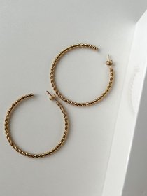 Серьги-подвески ISSA Plus модель AK-19_gold Фото