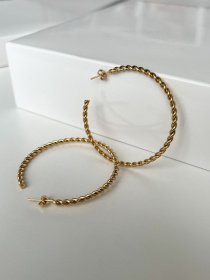 Серьги-подвески ISSA Plus модель AK-19_gold Фото