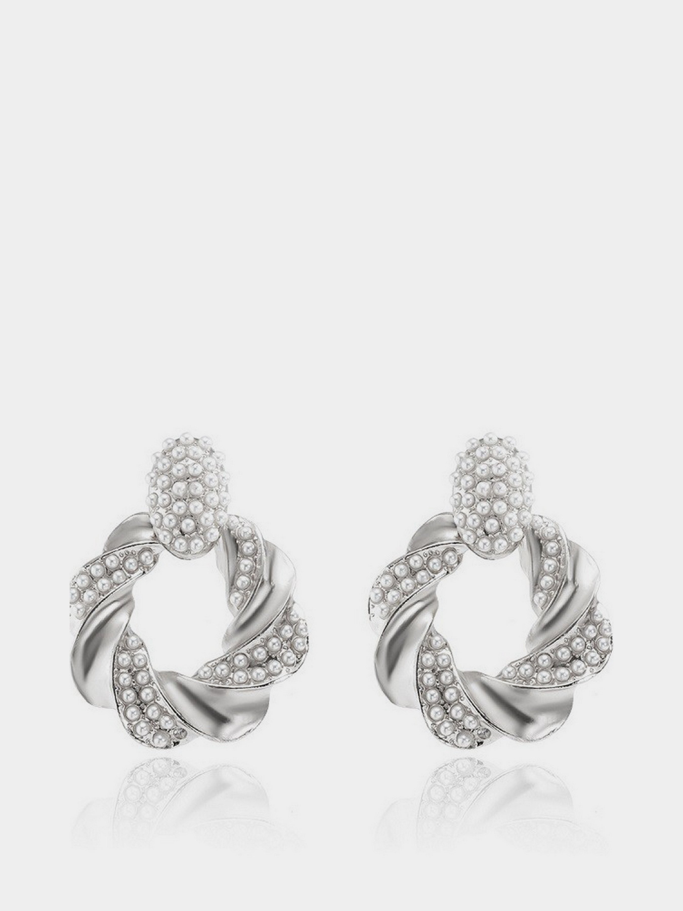 Серьги-подвески ISSA Plus модель AK-21_silver Фото