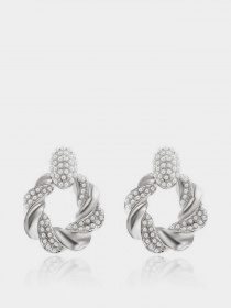 Серьги-подвески ISSA Plus модель AK-21_silver Фото