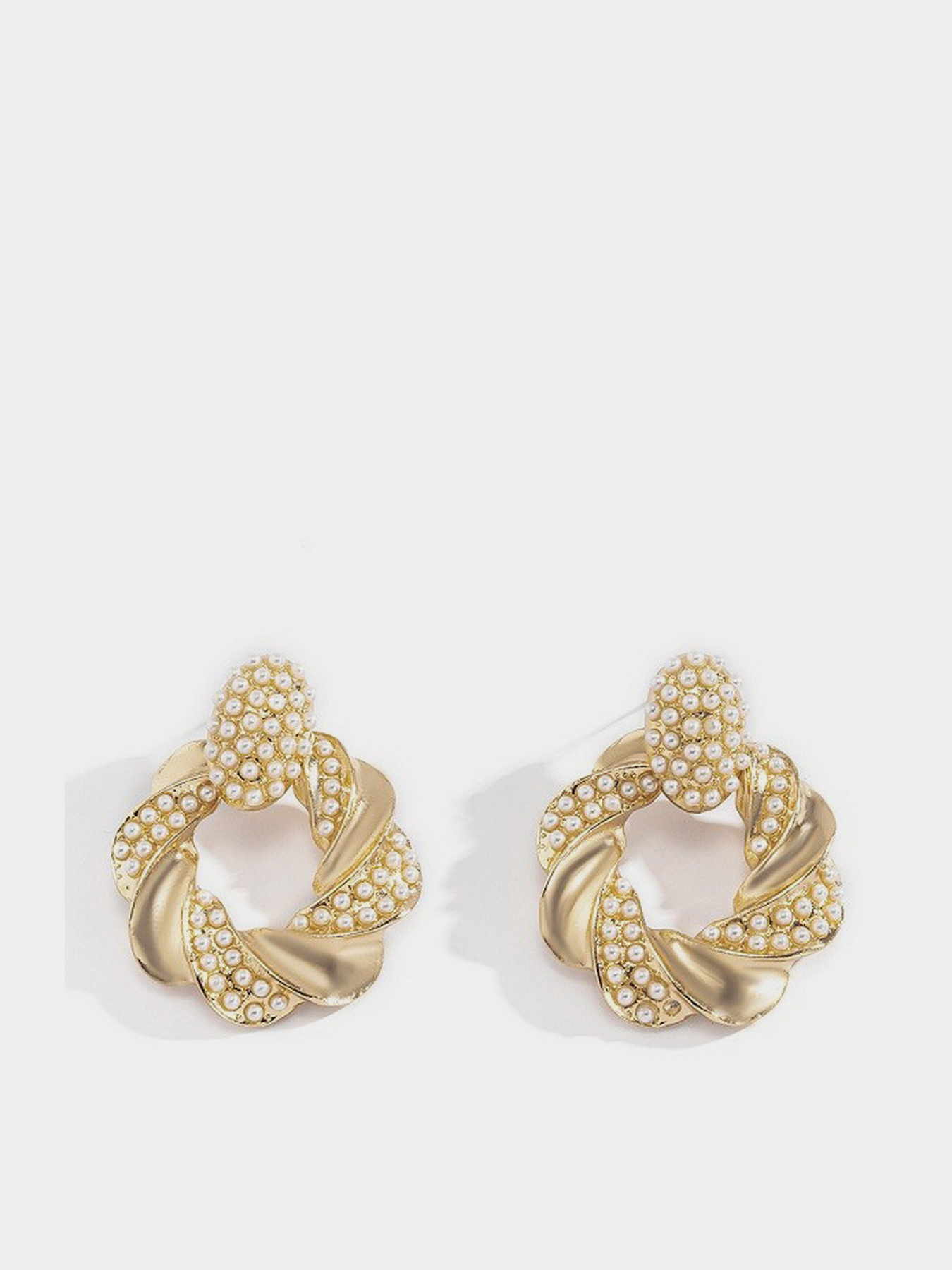 Серьги-подвески ISSA Plus модель AK-22_gold Фото