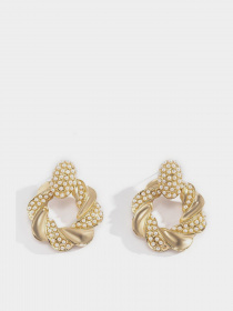 Серьги-подвески ISSA Plus модель AK-22_gold Фото