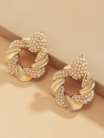 Серьги-подвески ISSA Plus модель AK-22_gold Фото