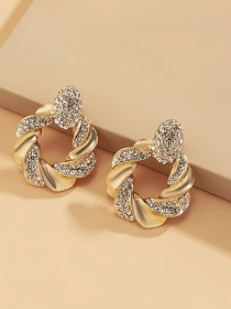 Серьги-подвески ISSA Plus модель AK-23_gold Фото