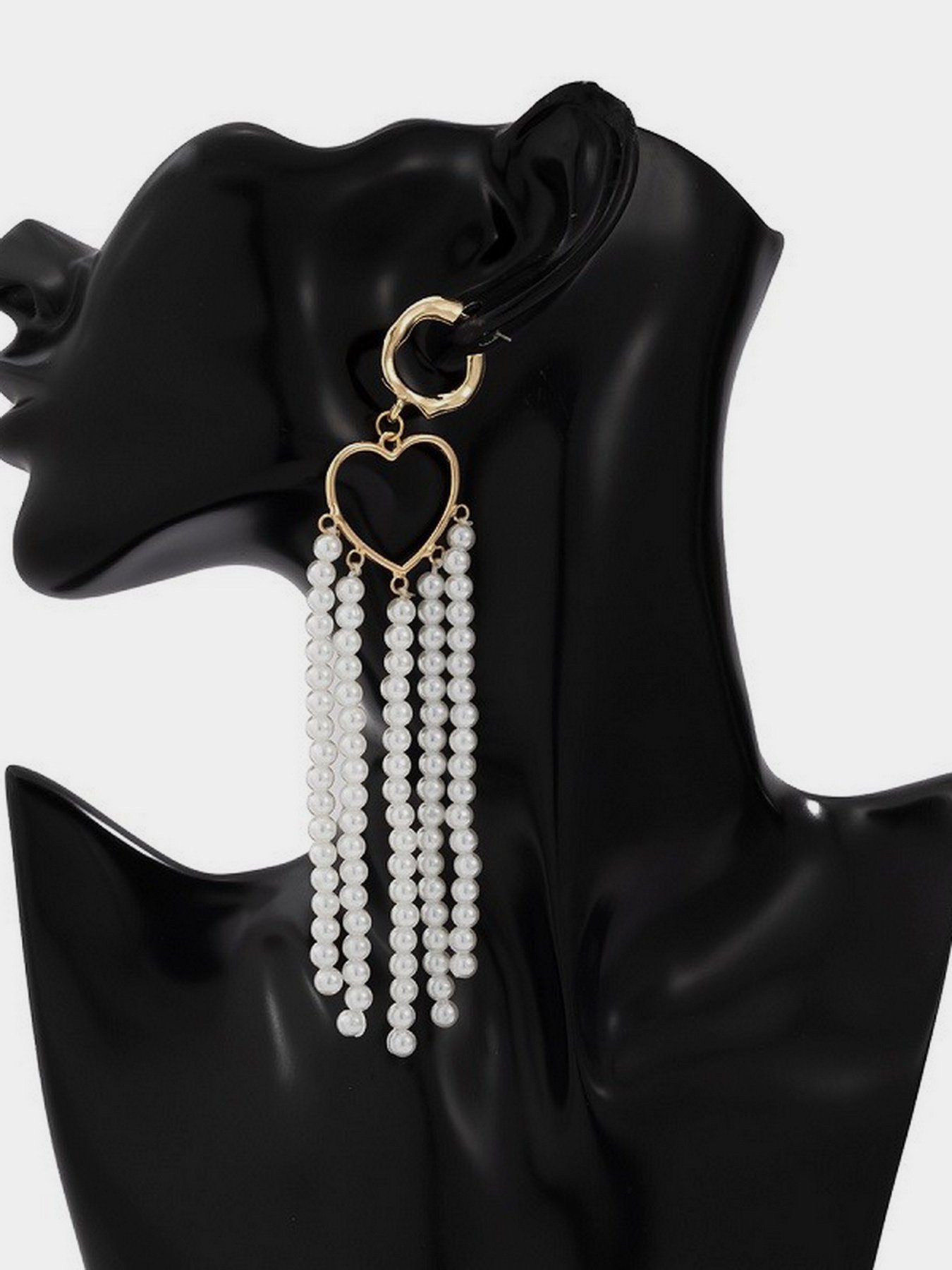 Серьги-подвески ISSA Plus модель AK-28_white Фото