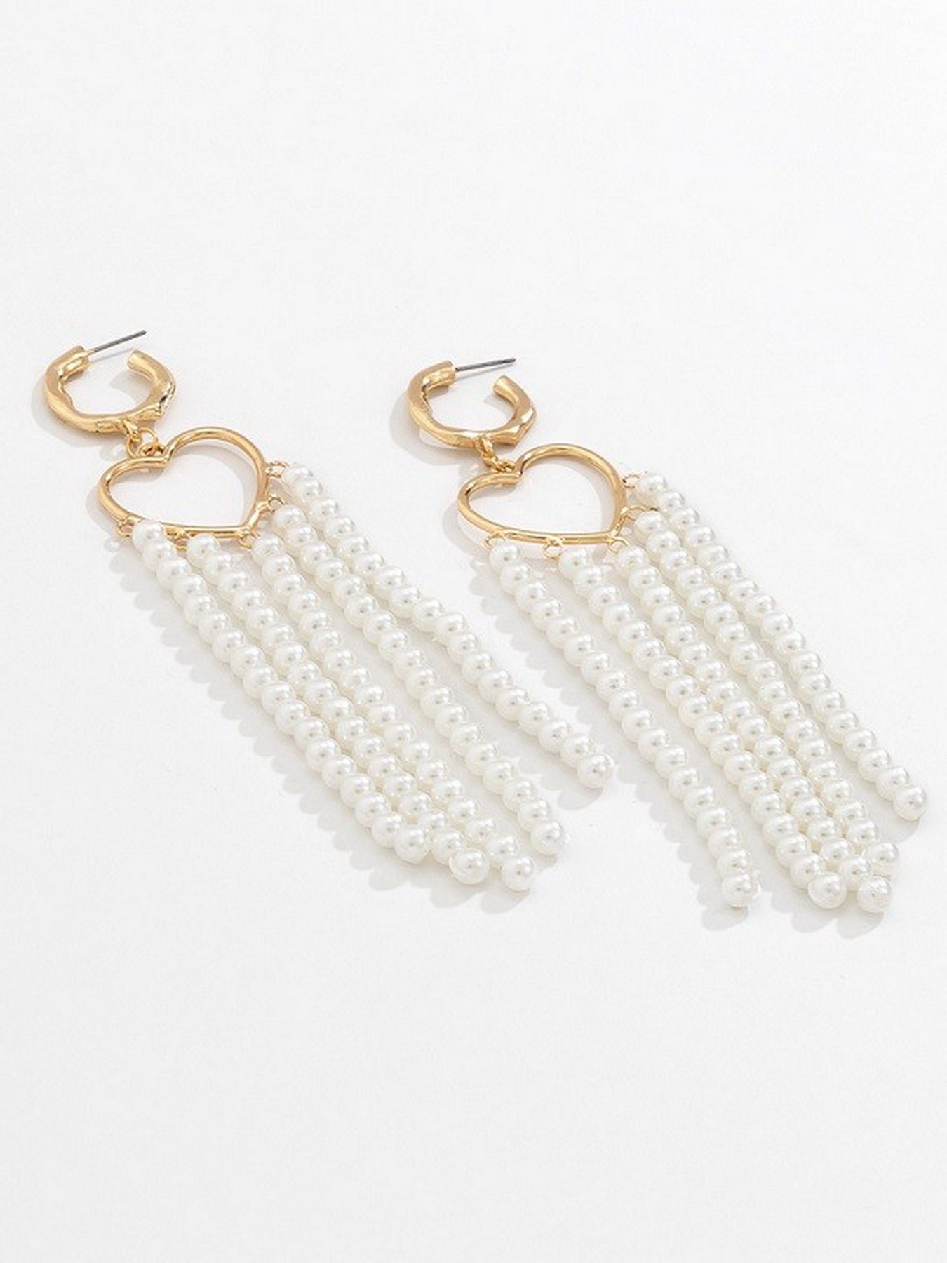 Серьги-подвески ISSA Plus модель AK-28_white Серьги-подвески ISSA Plus модель AK-28_white Фото