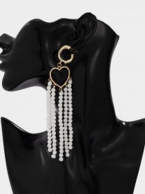 Серьги-подвески ISSA Plus модель AK-28_white Серьги-подвески ISSA Plus модель AK-28_white Фото