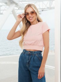 Футболка ISSA Plus модель WN20-289_pink Фото