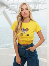 Футболка ISSA Plus модель WN20-292_yellow Фото