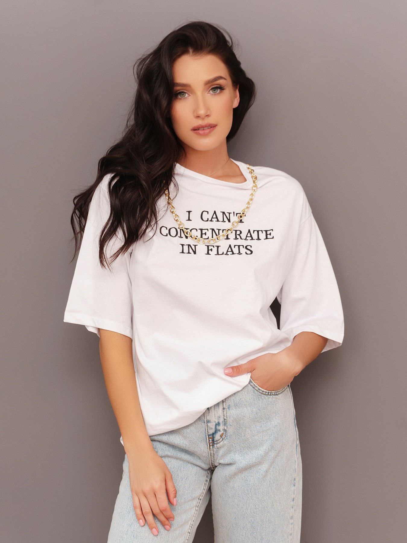 Футболка ISSA Plus модель WN20-297_white Фото