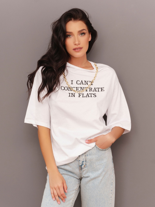 Футболка ISSA Plus модель WN20-297_white Фото