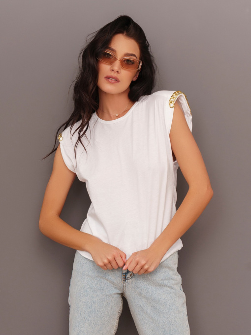 Футболка ISSA Plus модель WN20-298_white Фото