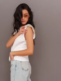 Футболка ISSA Plus модель WN20-298_white Фото