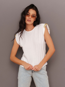 Футболка ISSA Plus модель WN20-298_white Фото