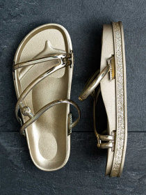 Шлепанцы ISSA Plus модель OB2-66_gold Фото