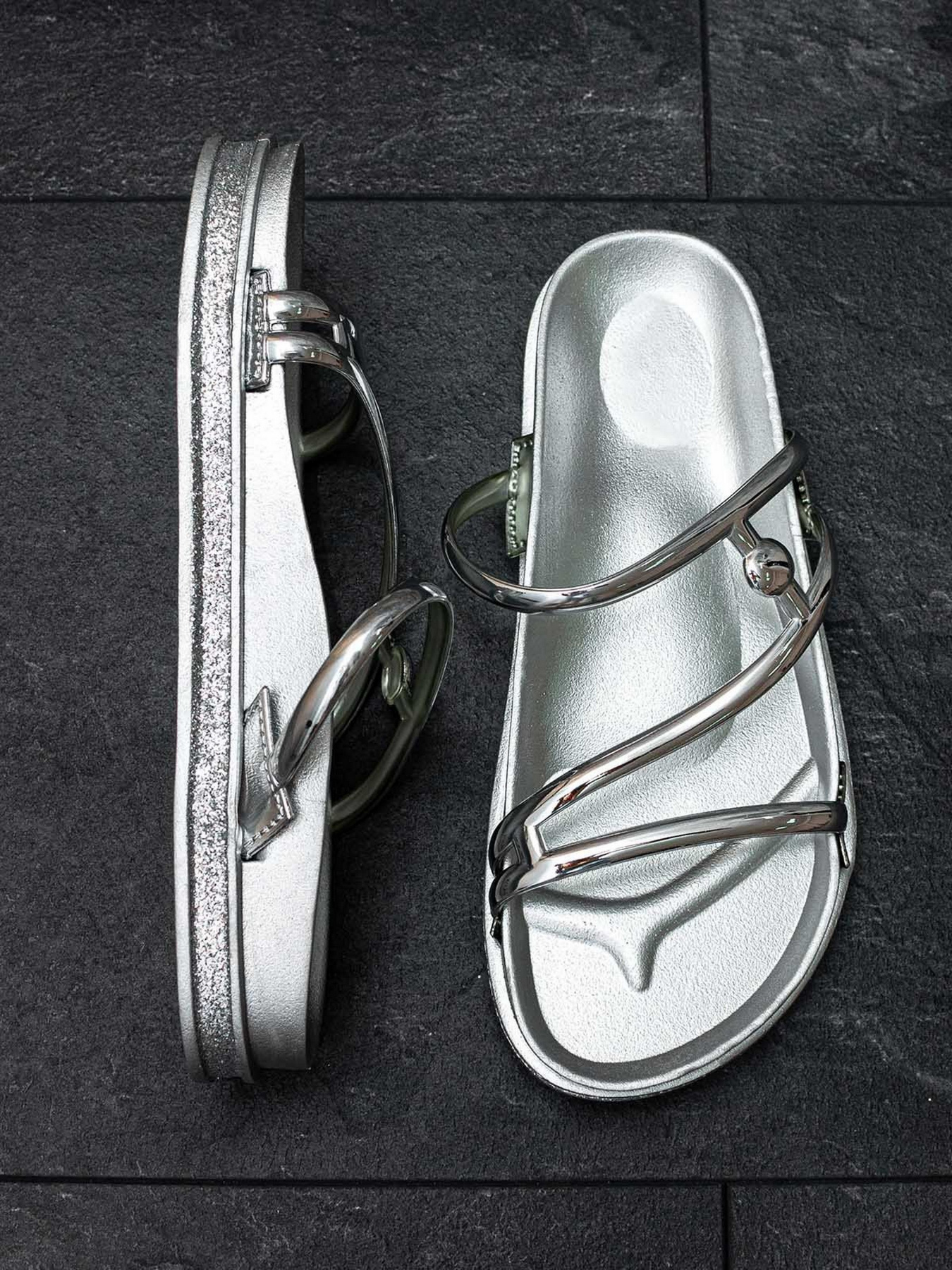 Шлепанцы ISSA Plus модель OB2-66_silver Фото