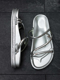 Шлепанцы ISSA Plus модель OB2-66_silver Фото