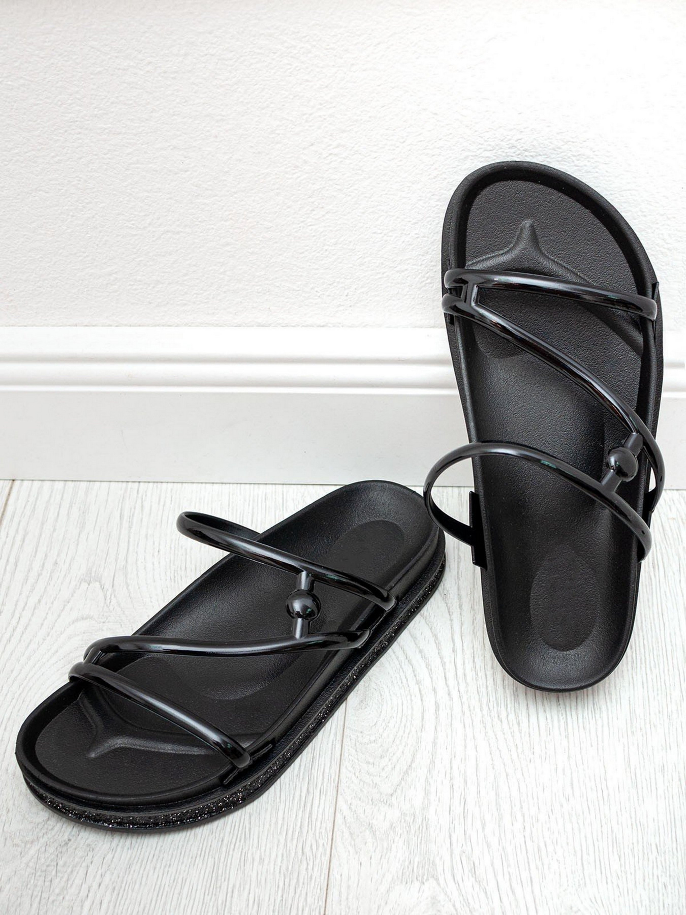 Шлепанцы ISSA Plus модель OB2-66_black Фото