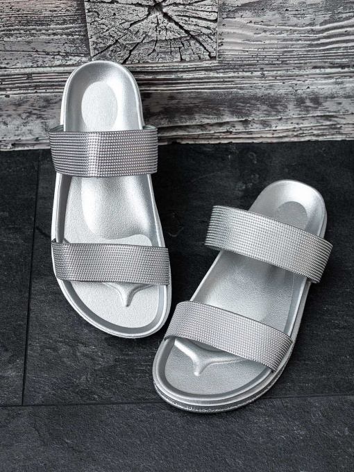 Шлепанцы ISSA Plus модель OB2-67_silver Фото