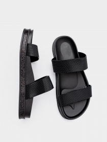 Шлепанцы ISSA Plus модель OB2-67_black Шлепанцы ISSA Plus модель OB2-67_black Фото