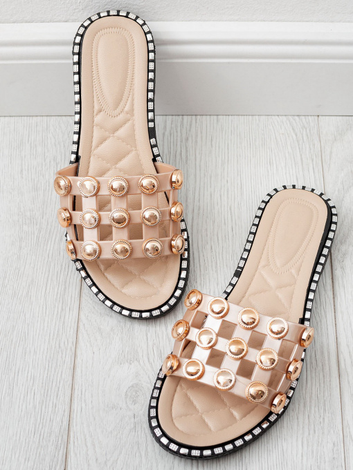 Шлепанцы ISSA Plus модель OB2-68_gold Фото