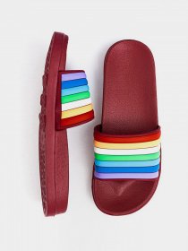 Шлепанцы ISSA Plus модель OB2-70_burgundy Фото