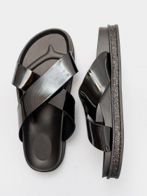 Шлепанцы ISSA Plus модель OB2-71_black Шлепанцы ISSA Plus модель OB2-71_black Фото