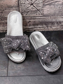 Шлепанцы ISSA Plus модель OB2-72_silver Фото