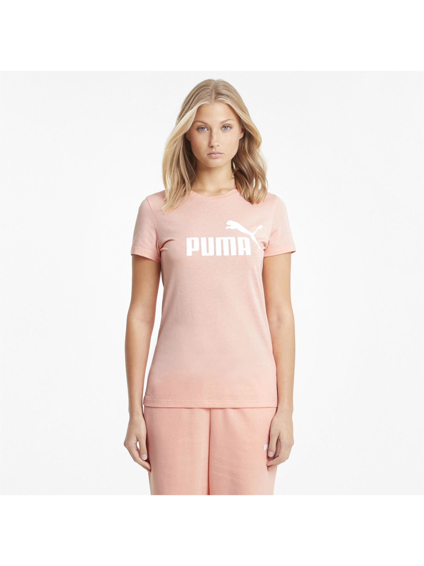 Футболка спортивная PUMA Ess Logo Heather Tee модель 586876 Фото