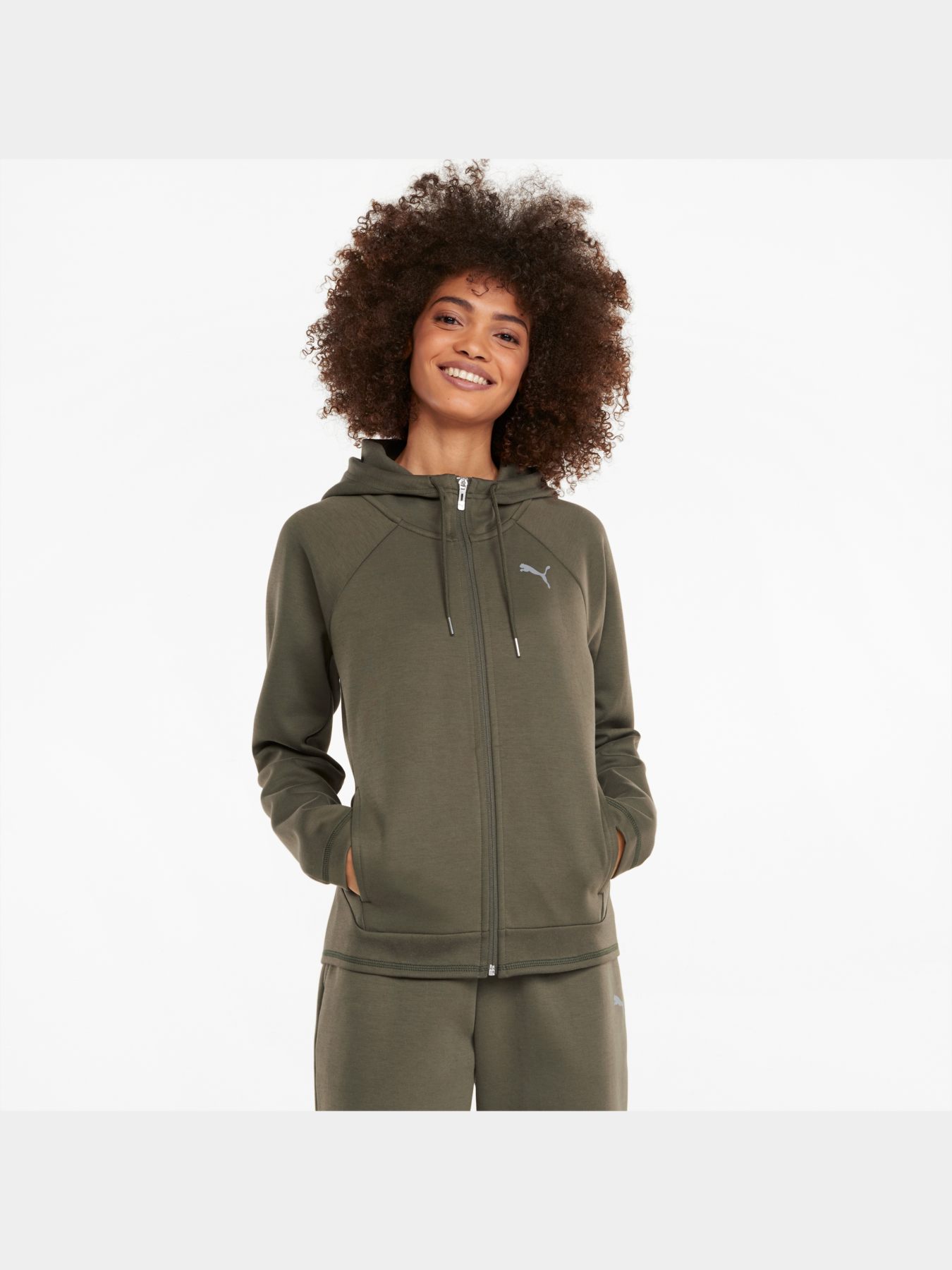 Свитшот PUMA Evostripe Full-zip Hoodie модель 589157 Фото