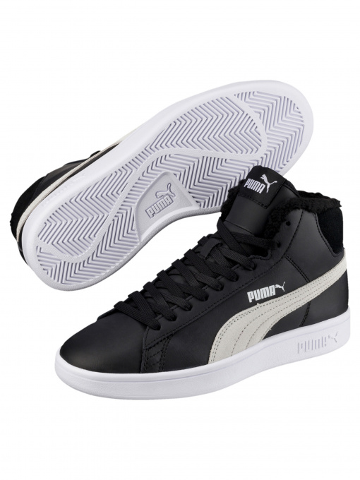 Кроссовки PUMA Smash V2 Mid L Fur Jr модель 366895 Фото